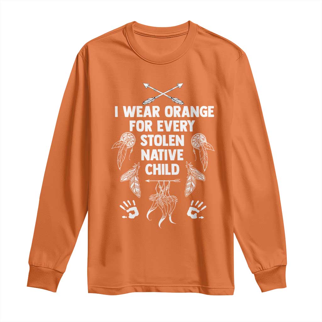 I Wear Orange For Every Stolen American Native Child Long Sleeve Shirt TS10 Orange Print Your Wear