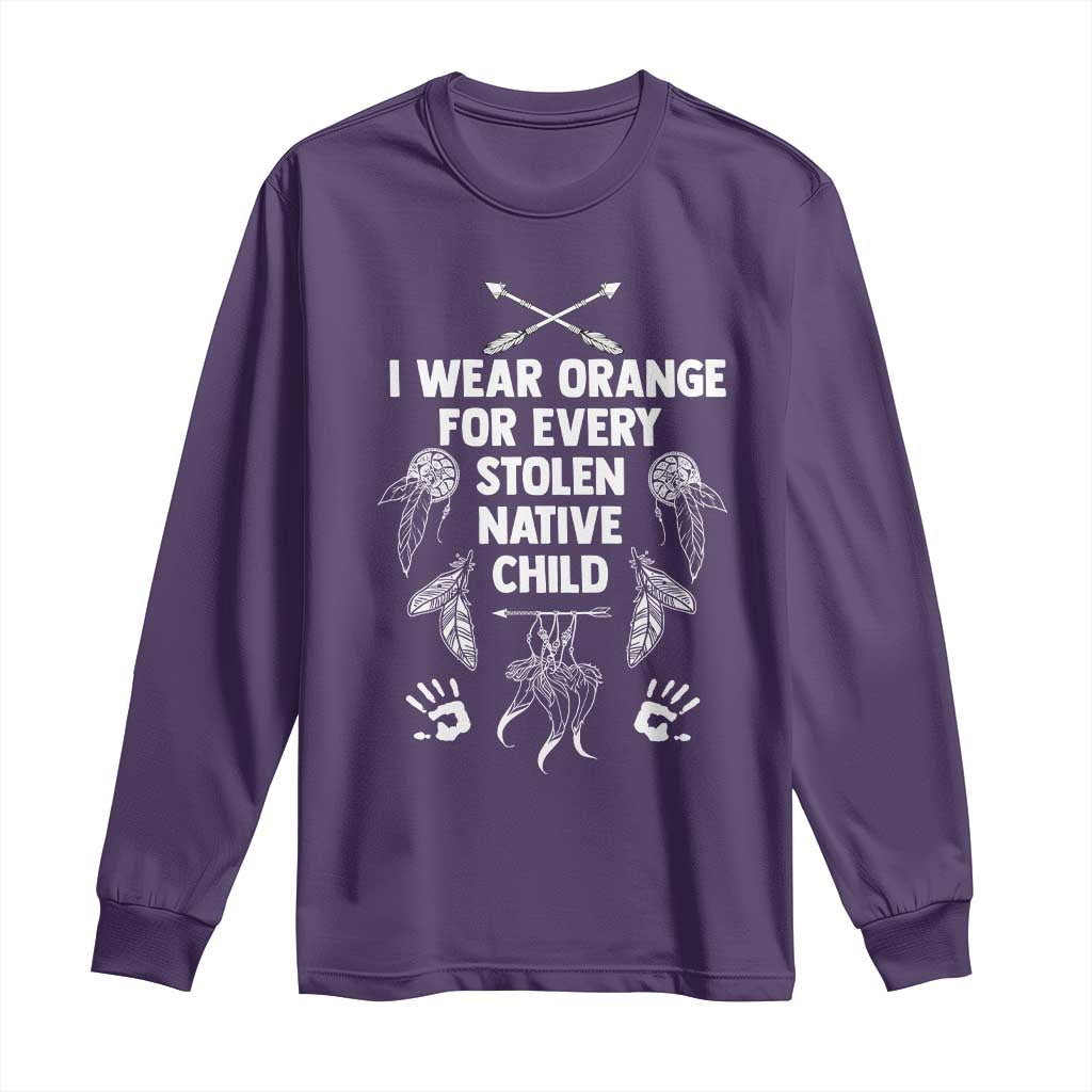 I Wear Orange For Every Stolen American Native Child Long Sleeve Shirt TS10 Purple Print Your Wear