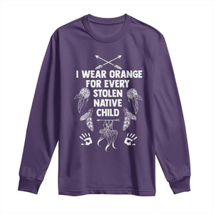 I Wear Orange For Every Stolen American Native Child Long Sleeve Shirt TS10 Purple Print Your Wear