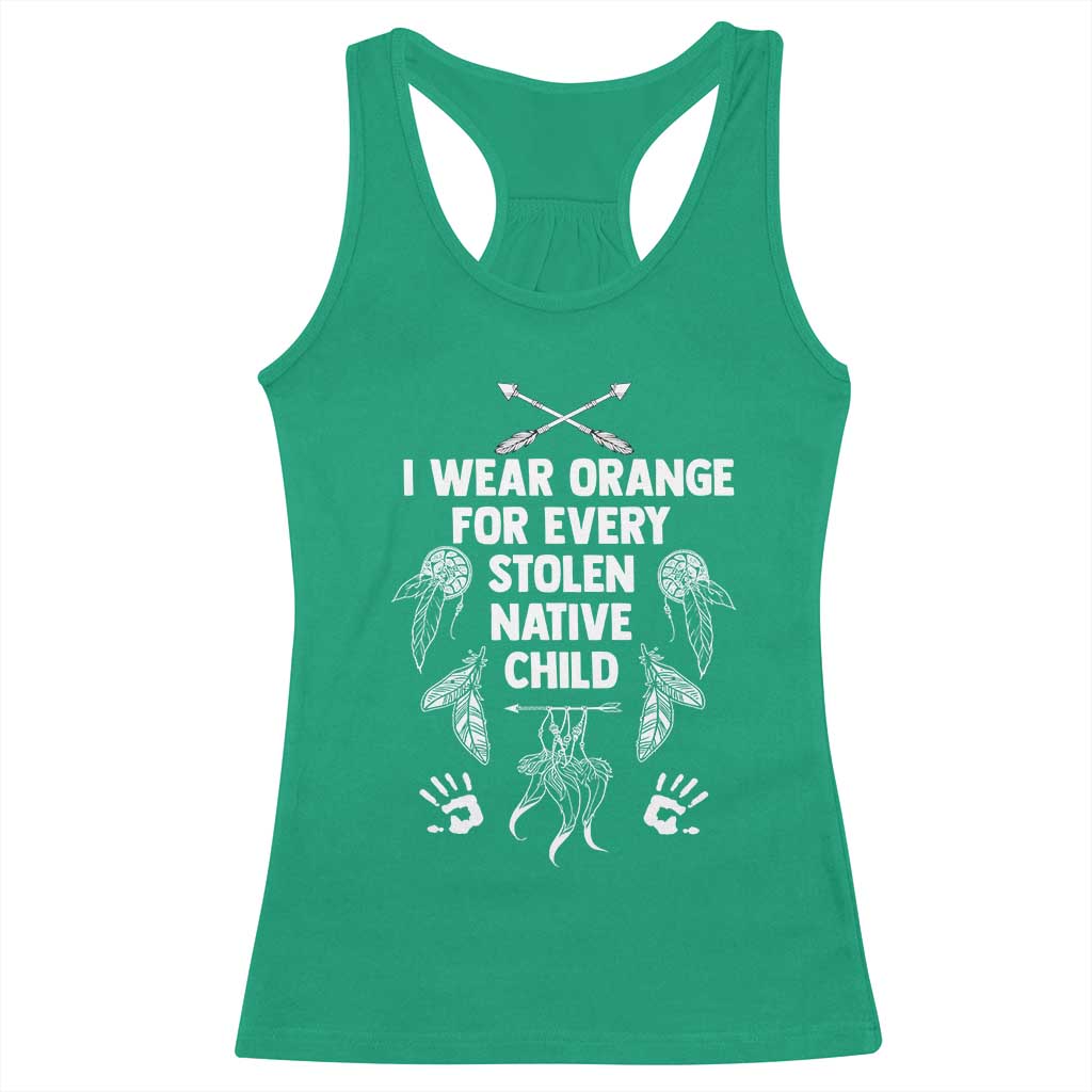 I Wear Orange For Every Stolen American Native Child Racerback Tank Top TS10 Irish Green Print Your Wear