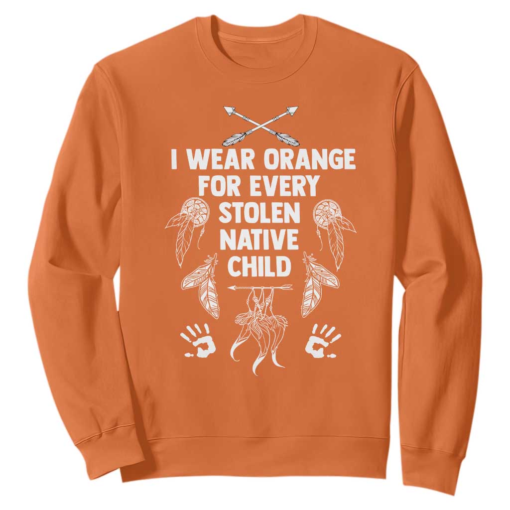 I Wear Orange For Every Stolen American Native Child Sweatshirt TS10 Orange Print Your Wear
