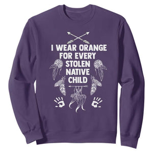I Wear Orange For Every Stolen American Native Child Sweatshirt TS10 Purple Print Your Wear