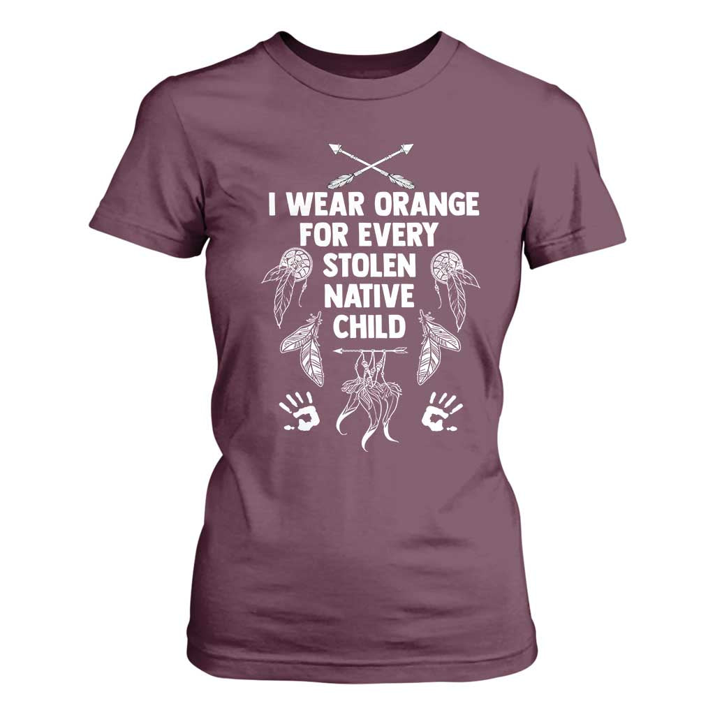 I Wear Orange For Every Stolen American Native Child T Shirt For Women TS10 Maroon Print Your Wear