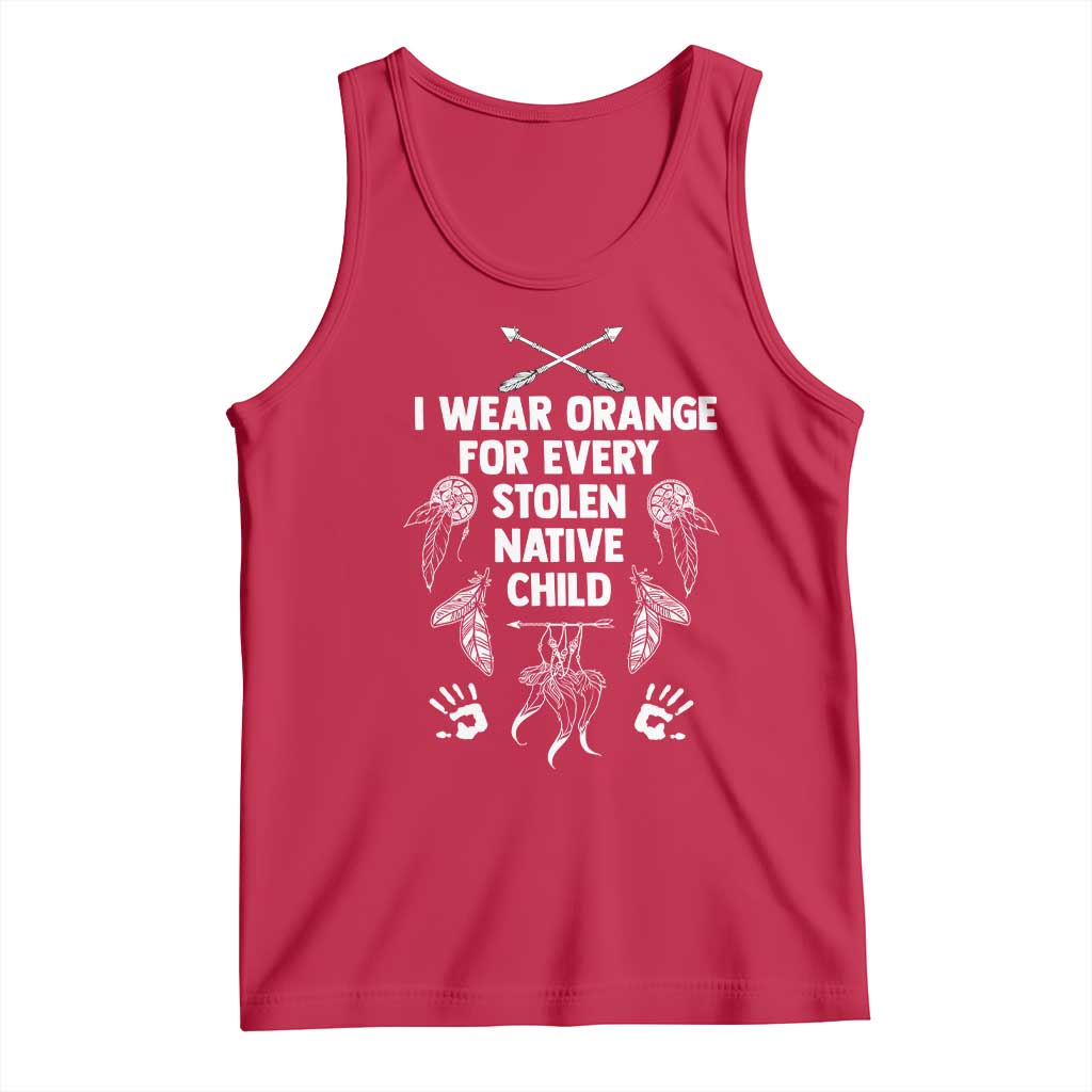 I Wear Orange For Every Stolen American Native Child Tank Top TS10 Red Print Your Wear