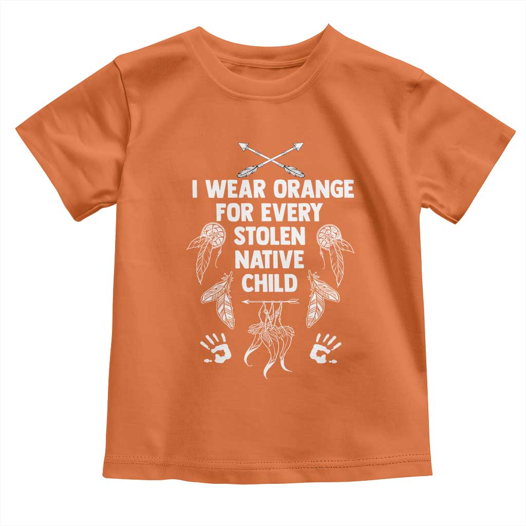 I Wear Orange For Every Stolen American Native Child Toddler T Shirt TS10 Orange Print Your Wear