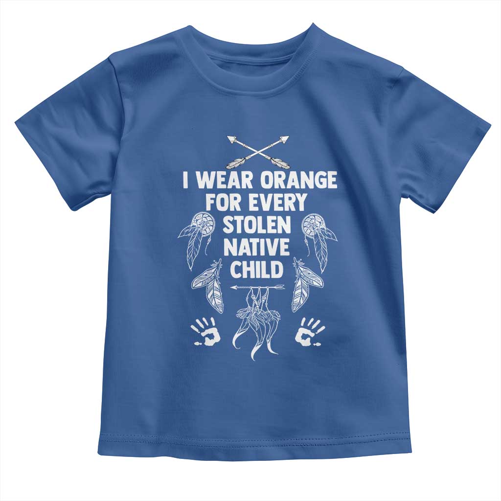 I Wear Orange For Every Stolen American Native Child Toddler T Shirt TS10 Royal Blue Print Your Wear