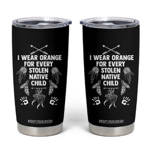 I Wear Orange For Every Stolen American Native Child Tumbler Cup TS10 Black Print Your Wear