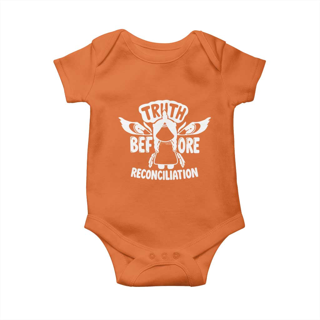 Native American Every Child Baby Onesie Truth Before Reconciliation TS10 Orange Print Your Wear