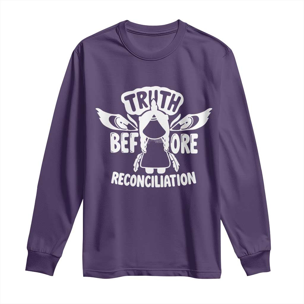 Native American Every Child Long Sleeve Shirt Truth Before Reconciliation TS10 Purple Print Your Wear