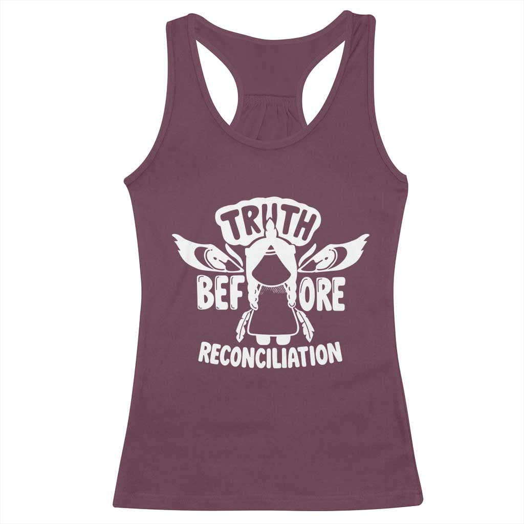 Native American Every Child Racerback Tank Top Truth Before Reconciliation TS10 Maroon Print Your Wear