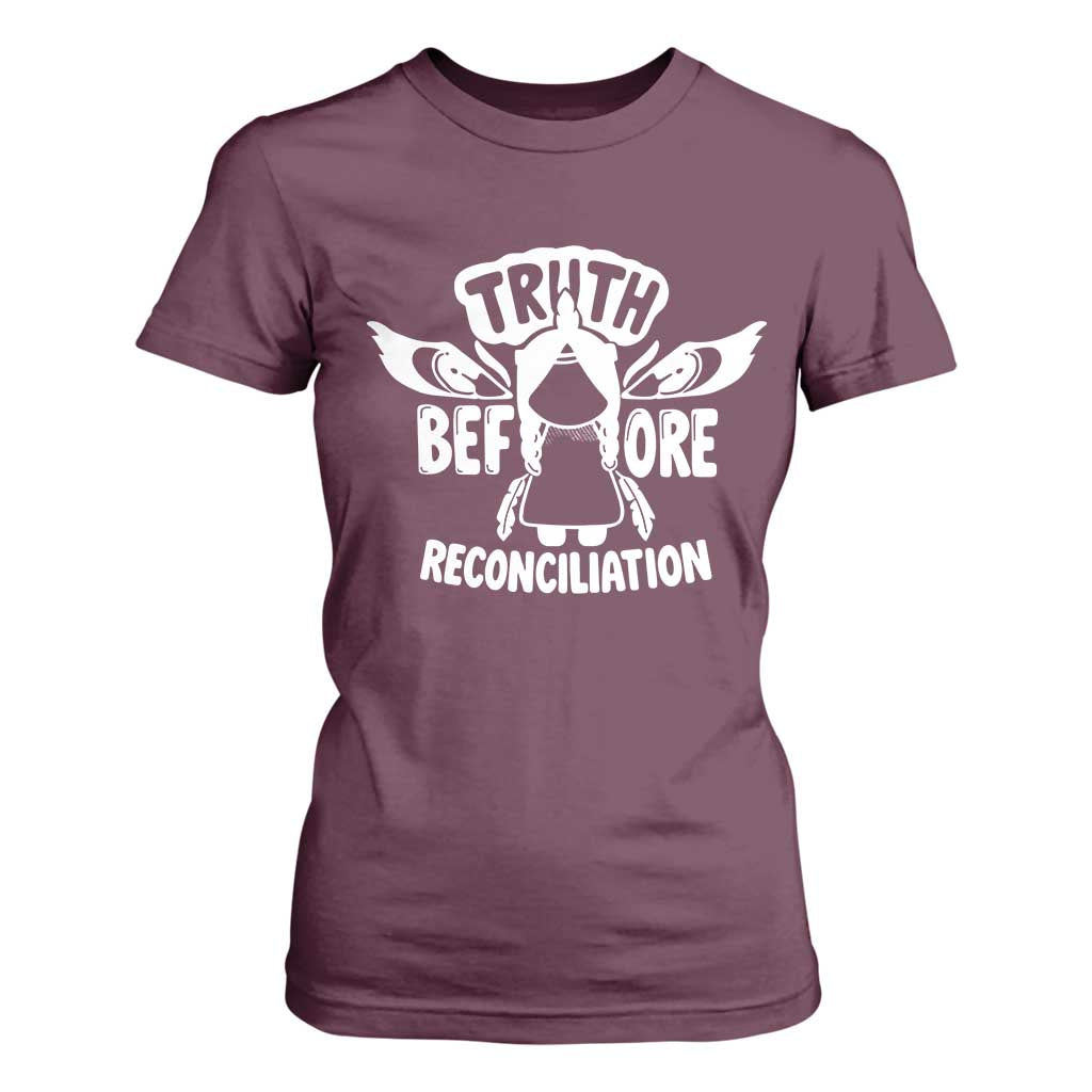 Native American Every Child T Shirt For Women Truth Before Reconciliation TS10 Maroon Print Your Wear
