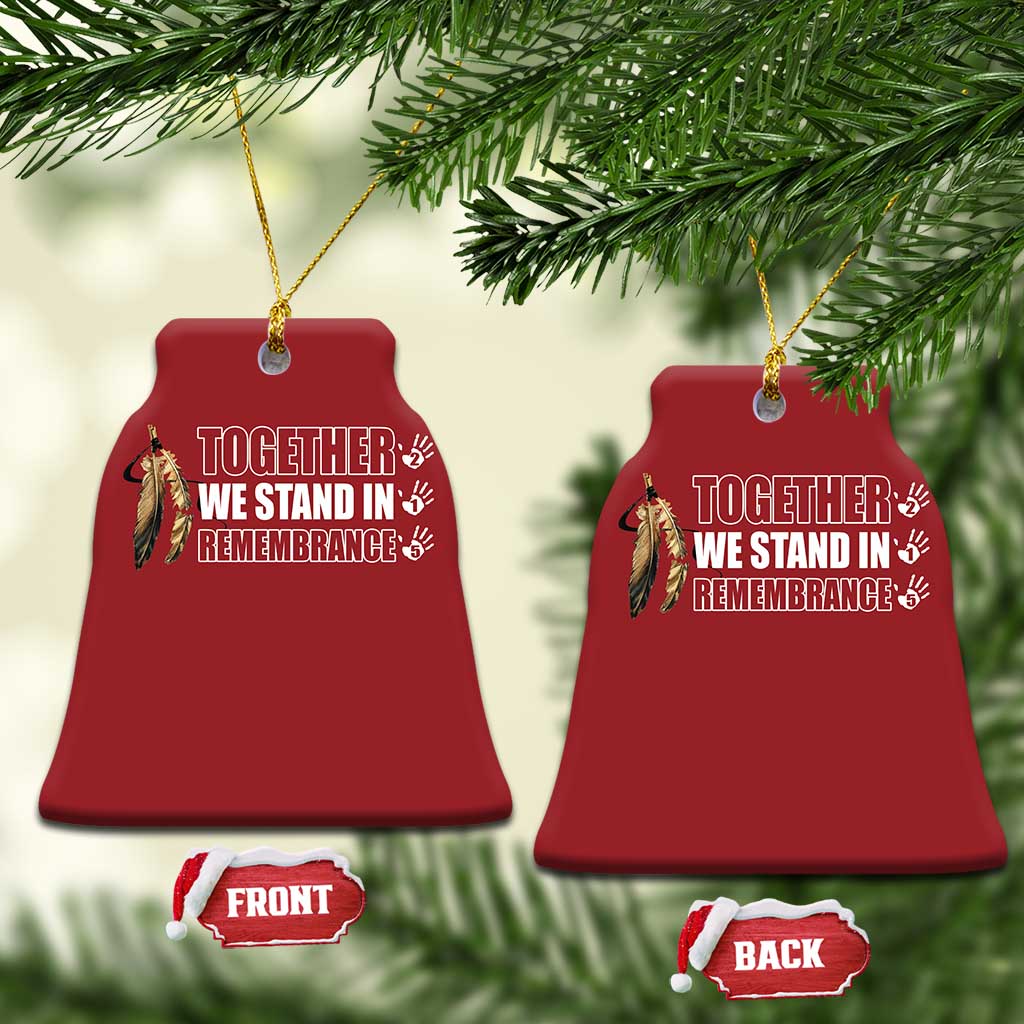 Native American Every Child Christmas Ornament Together We Stand in Remembrance 215 Stolen Children TS10 Bell Flake Red Print Your Wear