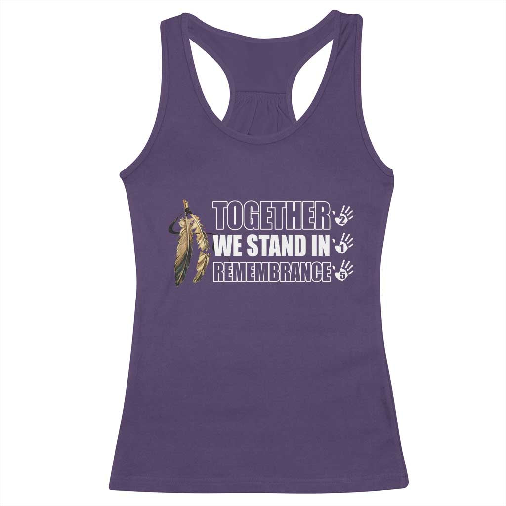 Native American Every Child Racerback Tank Top Together We Stand in Remembrance 215 Stolen Children TS10 Purple Print Your Wear