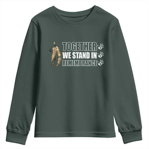 Native American Every Child Youth Sweatshirt Together We Stand in Remembrance 215 Stolen Children TS10 Dark Forest Green Print Your Wear
