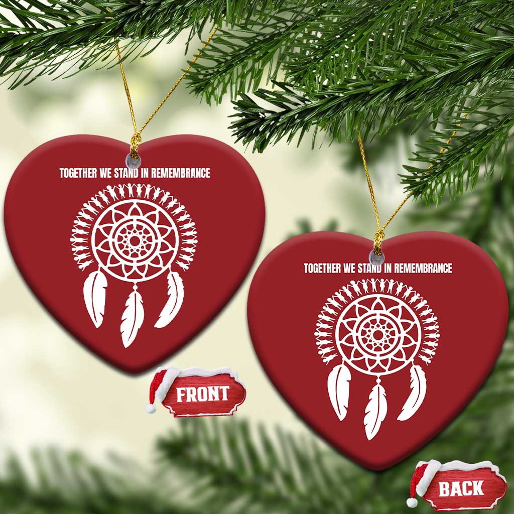 Native American Every Child Christmas Ornament Together We Stand in Remembrance TS10 Heart Red Print Your Wear