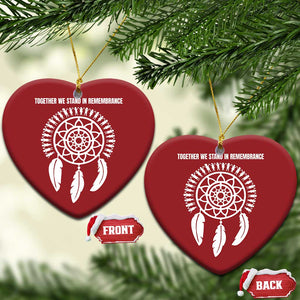 Native American Every Child Christmas Ornament Together We Stand in Remembrance TS10 Heart Red Print Your Wear