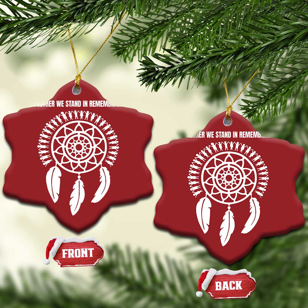 Native American Every Child Christmas Ornament Together We Stand in Remembrance TS10 Snow Flake Red Print Your Wear