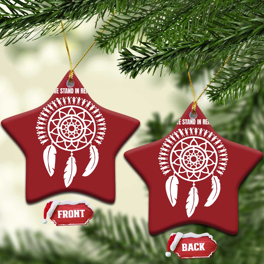 Native American Every Child Christmas Ornament Together We Stand in Remembrance TS10 Star Red Print Your Wear