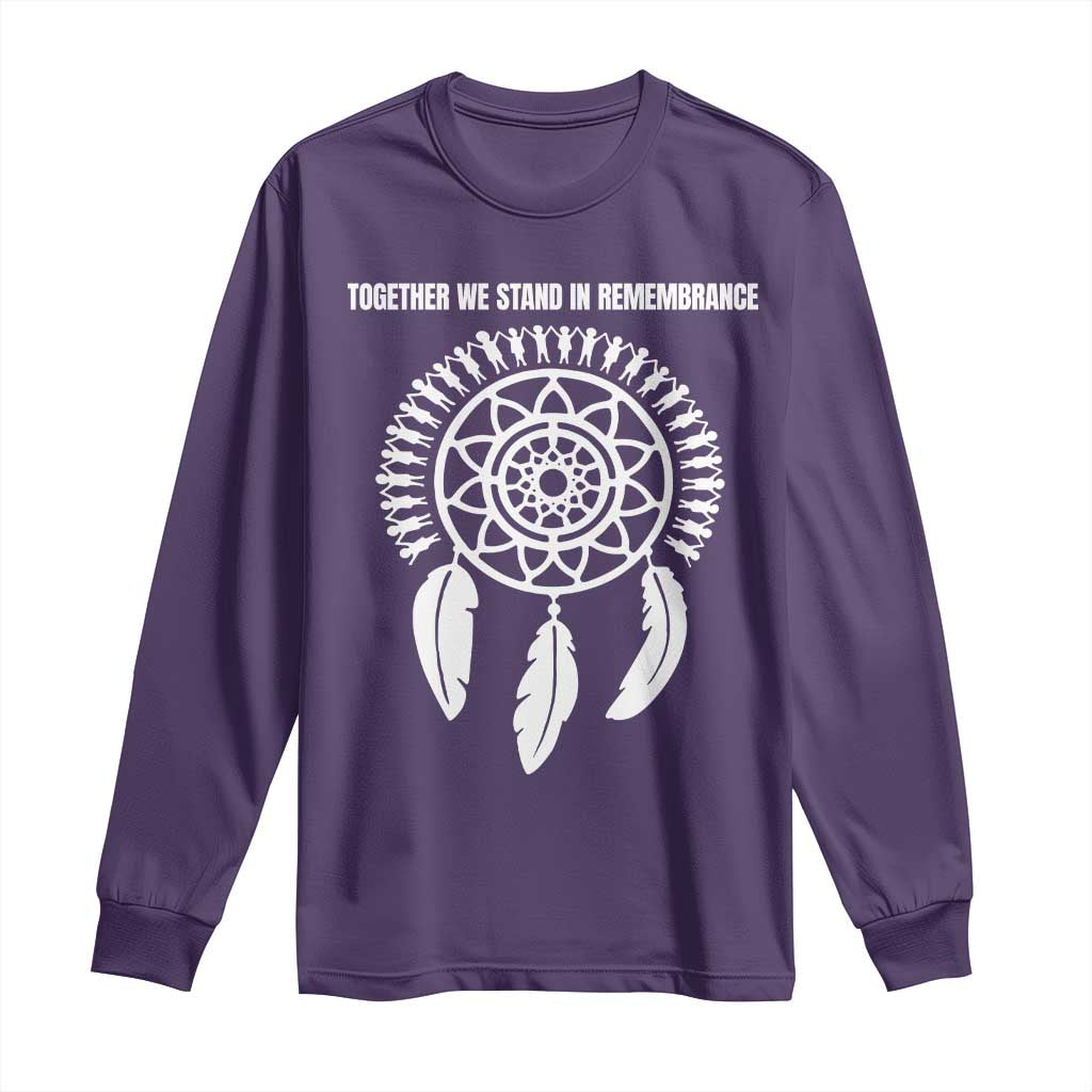 Native American Every Child Long Sleeve Shirt Together We Stand in Remembrance TS10 Purple Print Your Wear