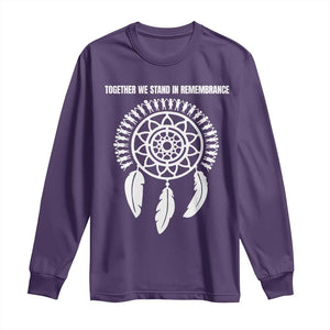 Native American Every Child Long Sleeve Shirt Together We Stand in Remembrance TS10 Purple Print Your Wear
