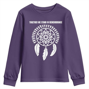 Native American Every Child Youth Sweatshirt Together We Stand in Remembrance TS10 Purple Print Your Wear