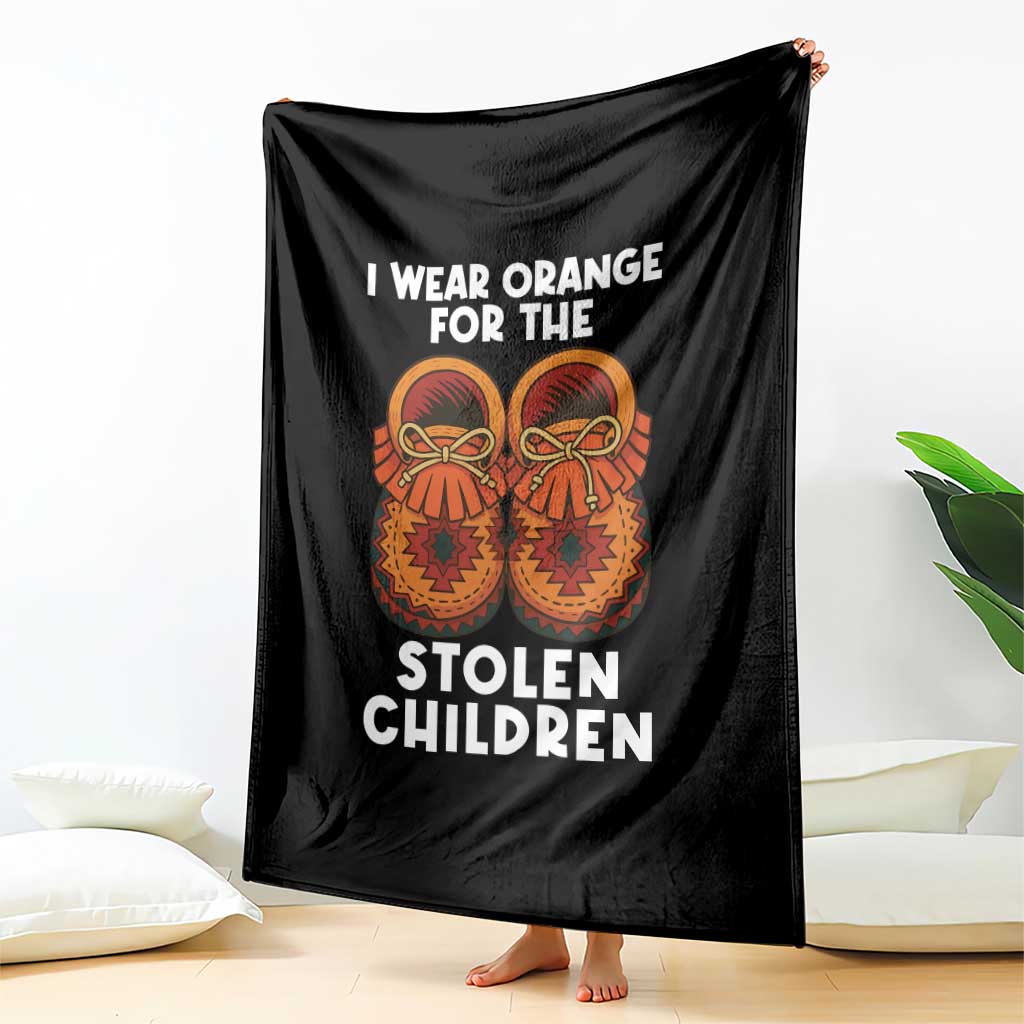 I Wear Orange For Every Stolen American Native Child Throw Blanket Orange Day TS10 Print Your Wear