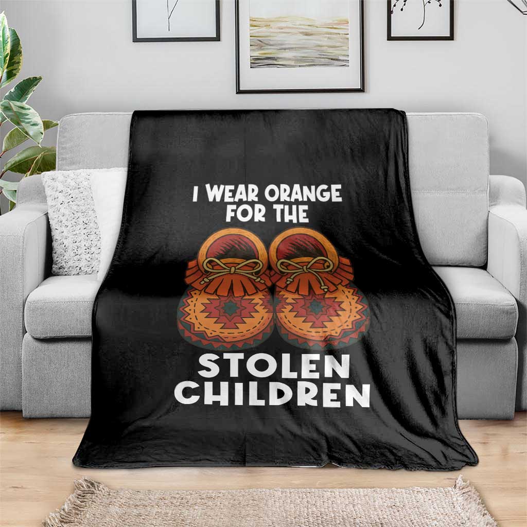 I Wear Orange For Every Stolen American Native Child Throw Blanket Orange Day TS10 Print Your Wear
