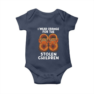 I Wear Orange For Every Stolen American Native Child Baby Onesie Orange Day TS10 Navy Print Your Wear