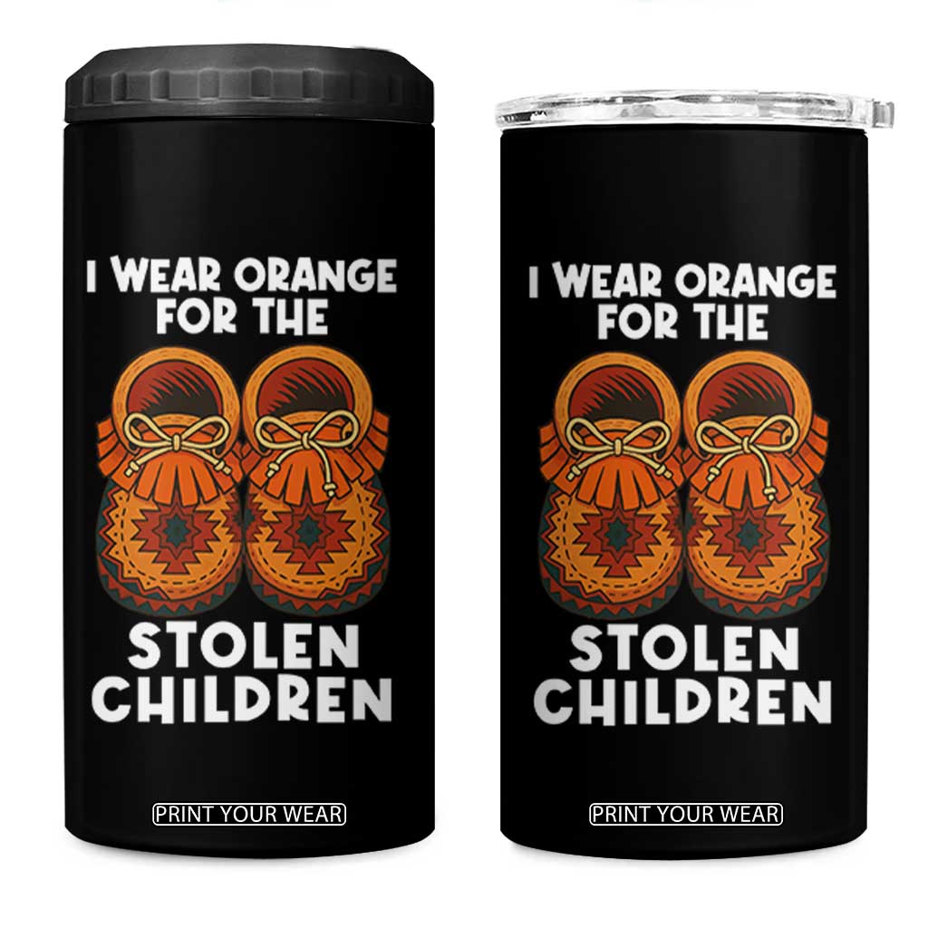 I Wear Orange For Every Stolen American Native Child 4 in 1 Can Cooler Tumbler Orange Day TS10 One Size: 16 oz Black Print Your Wear