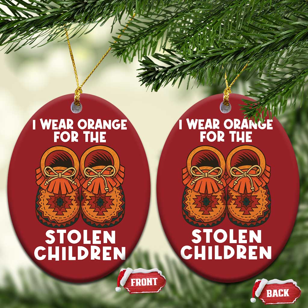 I Wear Orange For Every Stolen American Native Child Christmas Ornament Orange Day TS10 Oval Red Print Your Wear