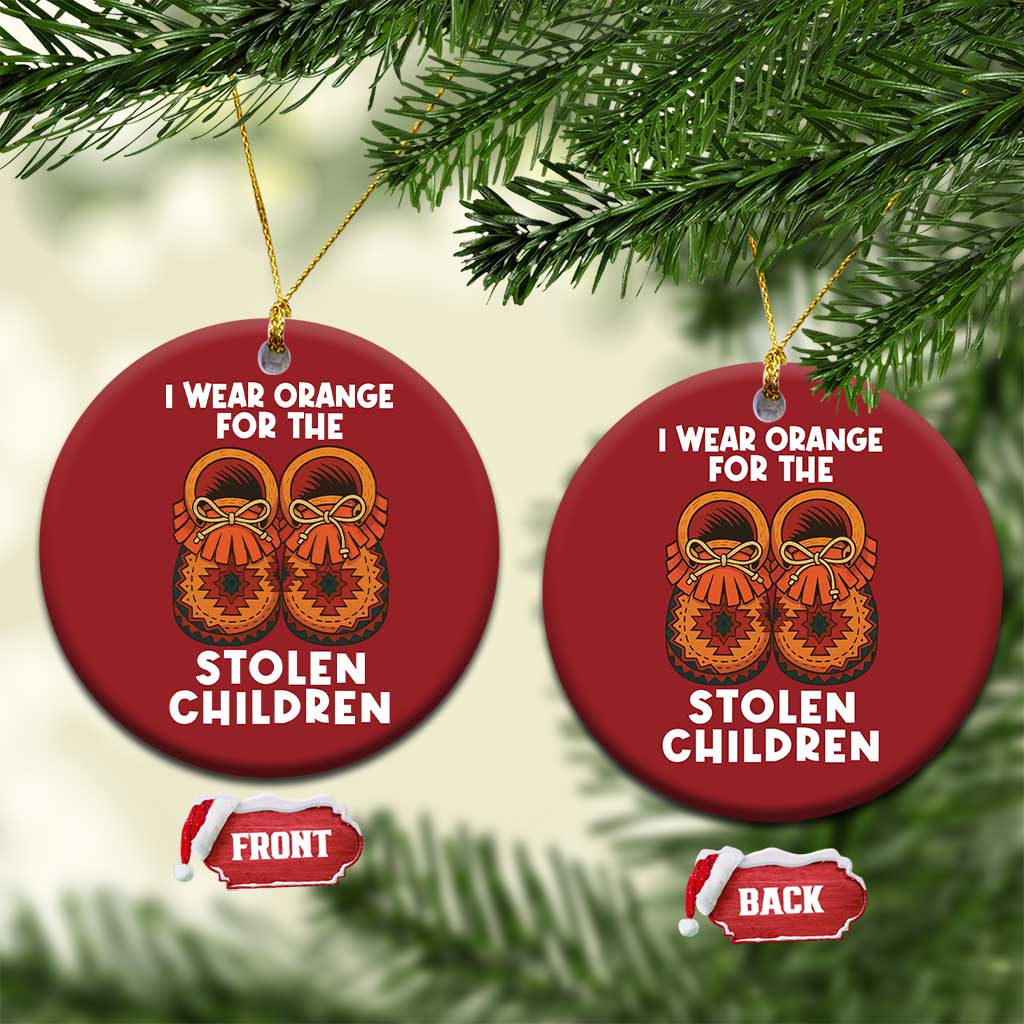 I Wear Orange For Every Stolen American Native Child Christmas Ornament Orange Day TS10 Circle Red Print Your Wear