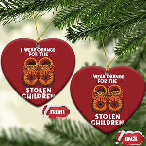 I Wear Orange For Every Stolen American Native Child Christmas Ornament Orange Day TS10 Heart Red Print Your Wear
