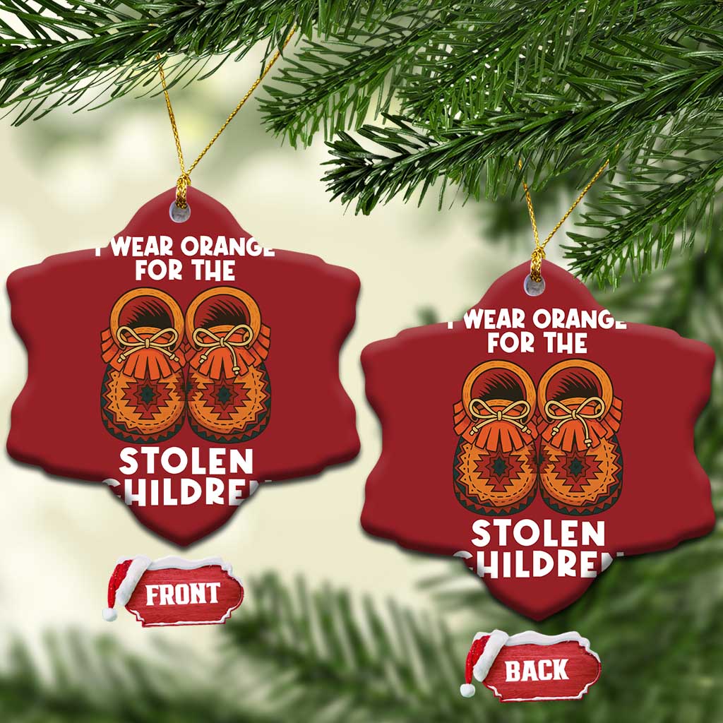 I Wear Orange For Every Stolen American Native Child Christmas Ornament Orange Day TS10 Snow Flake Red Print Your Wear