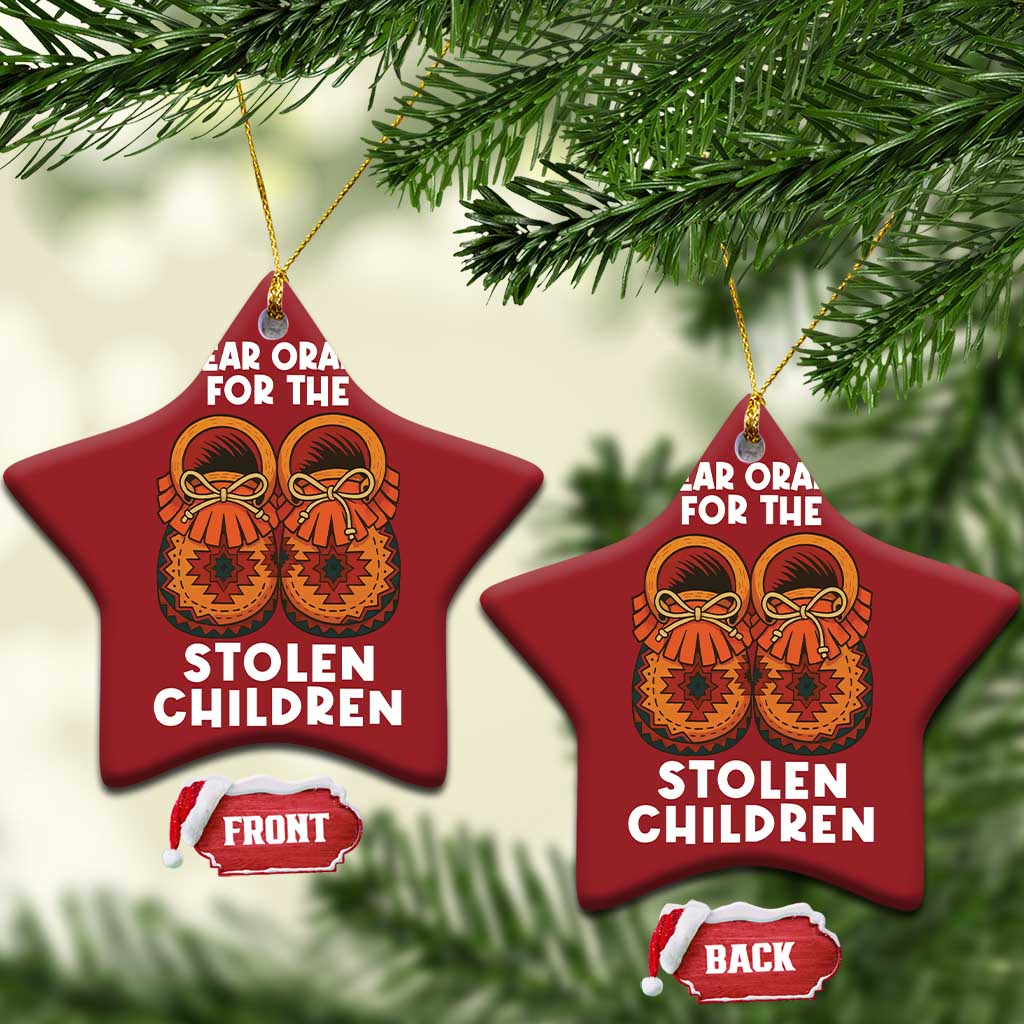 I Wear Orange For Every Stolen American Native Child Christmas Ornament Orange Day TS10 Star Red Print Your Wear