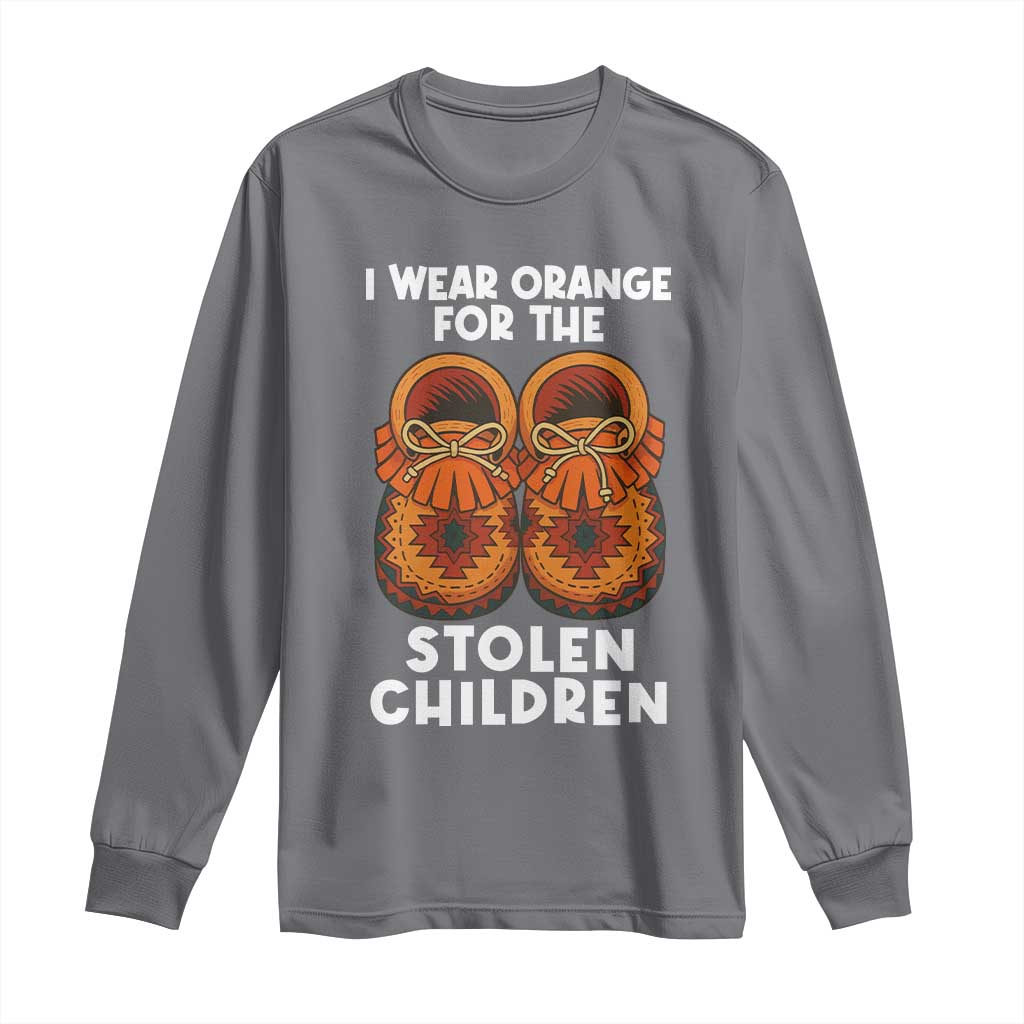 I Wear Orange For Every Stolen American Native Child Long Sleeve Shirt Orange Day TS10 Charcoal Print Your Wear