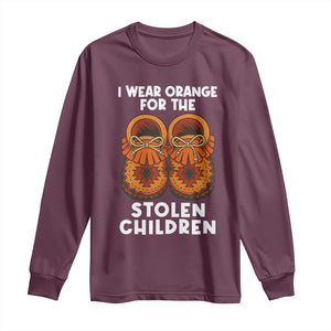 I Wear Orange For Every Stolen American Native Child Long Sleeve Shirt Orange Day TS10 Maroon Print Your Wear