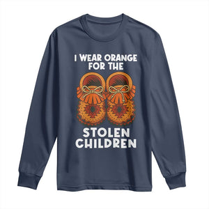 I Wear Orange For Every Stolen American Native Child Long Sleeve Shirt Orange Day TS10 Navy Print Your Wear