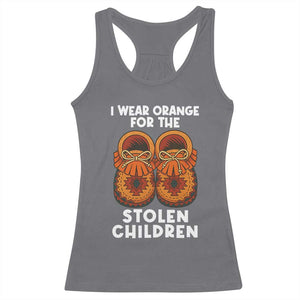 I Wear Orange For Every Stolen American Native Child Racerback Tank Top Orange Day TS10 Charcoal Print Your Wear
