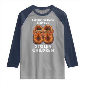 I Wear Orange For Every Stolen American Native Child Raglan Shirt Orange Day TS10 Sport Gray Navy Print Your Wear