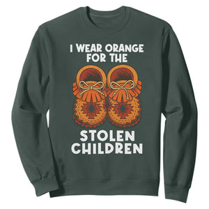 I Wear Orange For Every Stolen American Native Child Sweatshirt Orange Day TS10 Dark Forest Green Print Your Wear