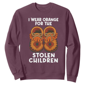 I Wear Orange For Every Stolen American Native Child Sweatshirt Orange Day TS10 Maroon Print Your Wear