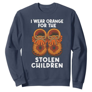 I Wear Orange For Every Stolen American Native Child Sweatshirt Orange Day TS10 Navy Print Your Wear