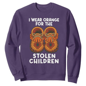 I Wear Orange For Every Stolen American Native Child Sweatshirt Orange Day TS10 Purple Print Your Wear
