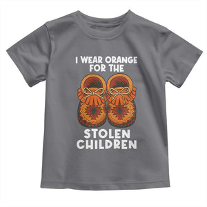 I Wear Orange For Every Stolen American Native Child Toddler T Shirt Orange Day TS10 Charcoal Print Your Wear