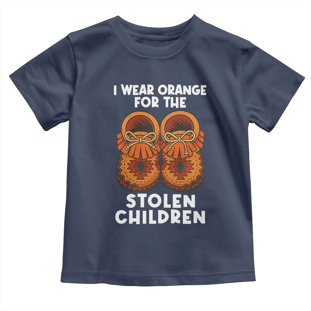 I Wear Orange For Every Stolen American Native Child Toddler T Shirt Orange Day TS10 Navy Print Your Wear