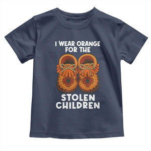 I Wear Orange For Every Stolen American Native Child Toddler T Shirt Orange Day TS10 Navy Print Your Wear