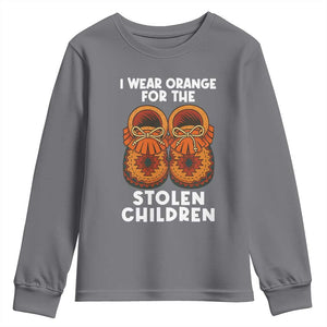 I Wear Orange For Every Stolen American Native Child Youth Sweatshirt Orange Day TS10 Charcoal Print Your Wear