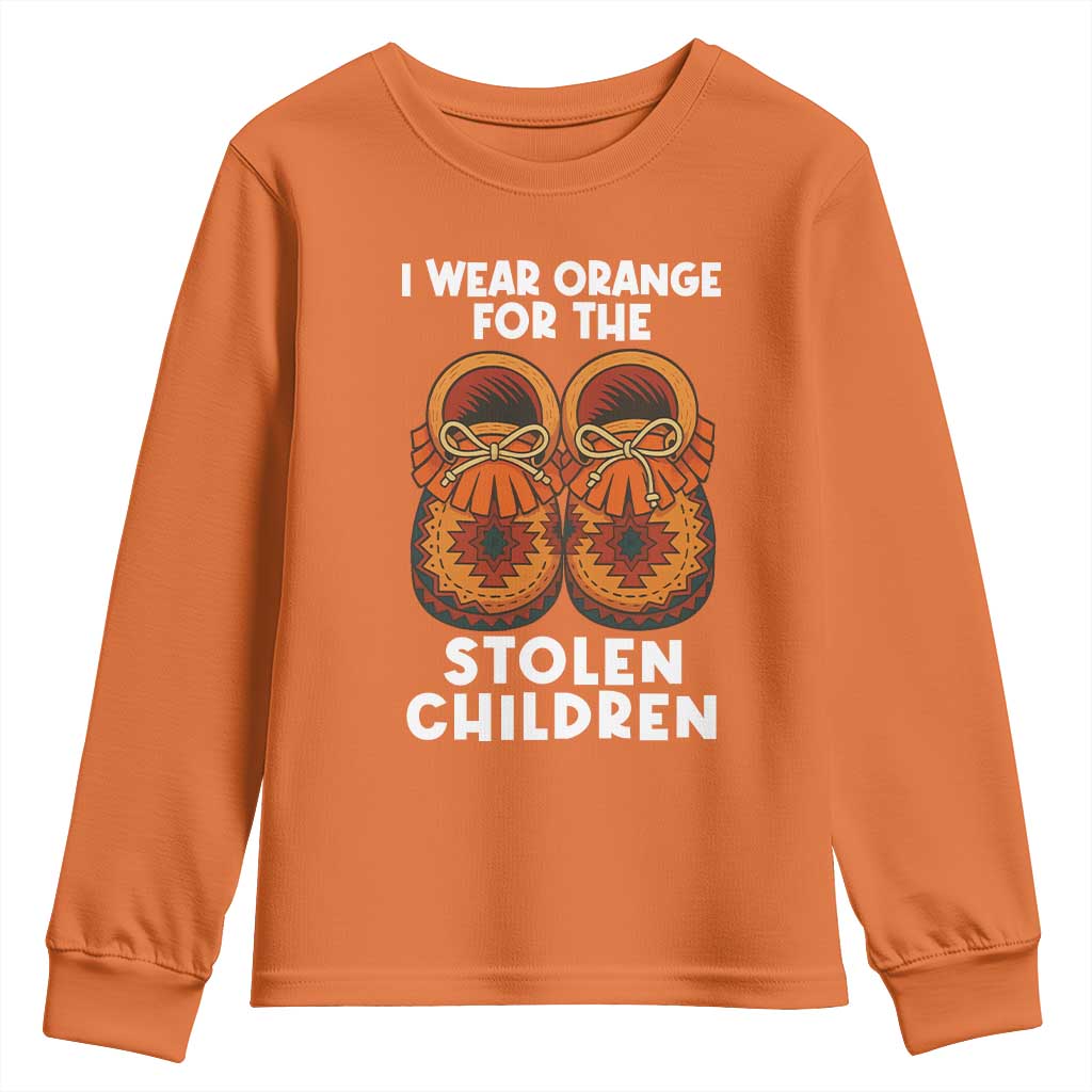 I Wear Orange For Every Stolen American Native Child Youth Sweatshirt Orange Day TS10 Orange Print Your Wear