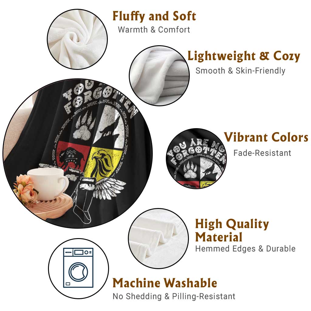 Native American Indian Throw Blanket You Are Not Forgotten TS10 Print Your Wear