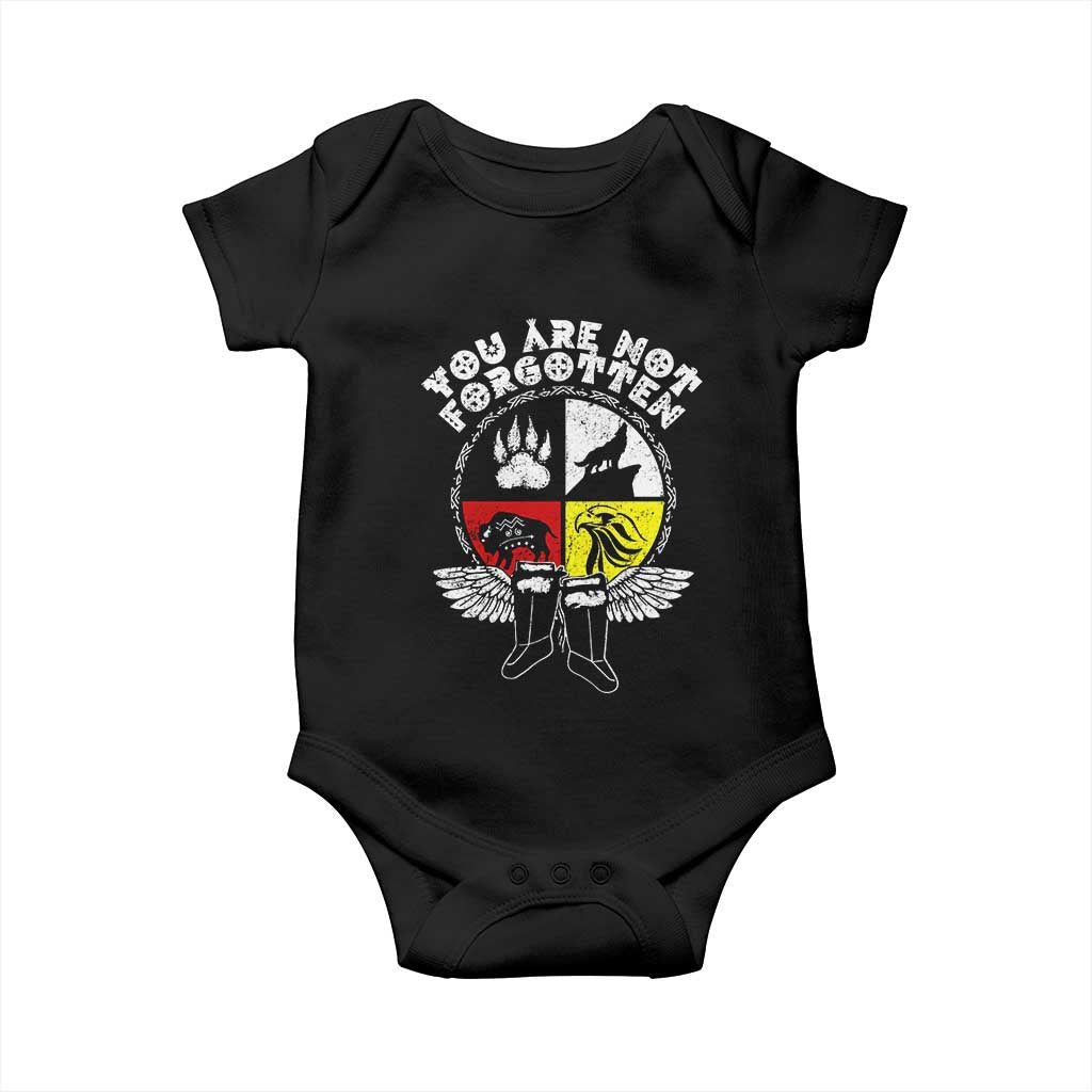 Native American Indian Baby Onesie You Are Not Forgotten TS10 Black Print Your Wear